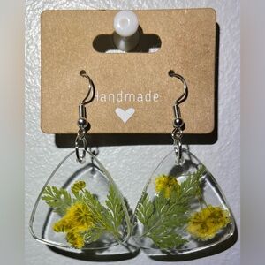 Handmade Floral Resin Earrings